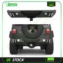 For 1997-2006 Jeep Wrangler TJ Textured Rear Step Bumper w/ LED lights Assembly