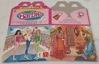 Vintage 1995 Barbie & 1996 Olympics Themed McDonalds Happy Meal Box NEW RARE HTF