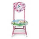 Kiesh Heart Shape Kids Chair Cartoon Printed Foldable Kids/Children Folding Chair for Playrooms, Schools, Daycares and Home. Metal and Fibre Body Picnic Beach Camping Chair (Pink)