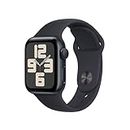 Apple Watch SE (2nd Gen) [GPS 40mm] Smartwatch with Midnight Aluminium Case with Midnight Sport Band. Fitness & Sleep Tracker, Crash Detection, Heart Rate Monitor, Water-Resistant - S/M