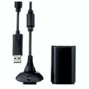 Black Xbox 360 Rechargeable Play & Charge Kit-Battery Pack For XBOX 360
