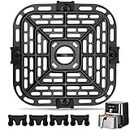 Air fryer Replacement Parts for Instant Pot Vortex Plus 6 in 1 4 Quart Air Fryer Oven, 7.3''×7.3'' Square Food Grade Air Fryer Grill Pan Grill Plate Crisper Plate Accessories Tray Rack
