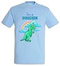 Urban Backwoods I'm A Dinocorn Men T-Shirt Blue Size L