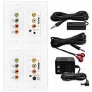 Component Composite Video Digital Stereo Audio IR Repeater Kit System Over CAT5