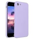LOXXO® Silicon Back Cover for iPhone 6 Plus / 6s Plus with Microfiber Cushioning (Silicone | Purple | Solid)