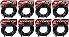 Rockville (8) RDX3M50 50 Foot 3 Pin DMX Lighting Cables 100% OFC Female to Male