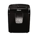 Fellowes Paper Shredder for Home Use - 6C 6 Sheet Cross Cut Paper Shredder for Home Office Use - Powershred Personal Shredder with Safety Lock & 11 Litre Bin - Security Level P4 - Black