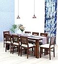 JODHPUR CITY FURNITURE Sheesham Wood 8 Seater Dining Table with Cushioned Chairs for Living Room Dining Room Furniture Set for Home (Provincial Teak Finish)