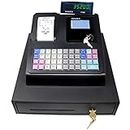 Nadex CR360 Cash Register, 4700 Lookups 50 Dept 50 Clerks, Quick Load Thermal Printer, Compact Size, Cash and Coin Drawer, Black