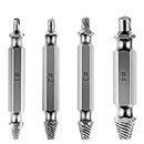 DITCAFOS Damaged Screw Extractor Set Easy Out Screw Remover Extractor Kit Drill Bits for High Speed Steel Hardness Extractor Tools, 4Pcs Stripped Screw Removers