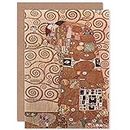 Wee Blue Coo Gustav Klimt Embrace Birthday Gift Sealed Greeting Card Plus Envelope Blank inside Cadeau