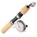 Portable Ice Fishing Rod Fish Shrimp Fishing Tackle Pole Winter Rod 75cm with Reel