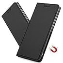 MRSTER Galaxy Note 20 Ultra Case, Premium PU Leather Cover with Hidden Magnetic Adsorption Shockproof Flip Wallet Case for Samsung Galaxy Note 20 Ultra / Note20 Ultra 5G. DT Black