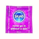 24x Skins DOTS & Ribs Condoms (Extra Safe Condoms Pack, discreetly Packed in Jiffy Bag)