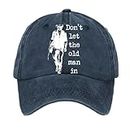 Generic Don't Let The Old Man in Hat Country Music Hat Old Man Caps Vintage American Flag Hat Western Country Hats Unisex, B-walking-navy, Medium