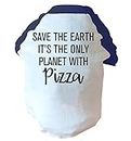 Save The Earth IT' s The Only Planet Pizza con Due tonalità Dog Gilet Rosa o Blu Blue Large