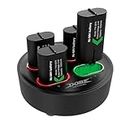 New World Rechargeable Battery Pack Controller Charger for Xbox One X, Xbox One S, Xbox One Elite Controller,Xbox Series Controller Charging Station with 4pcs 1200mAh Charging Indicator