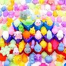 100 Pcs Kawaii Squishies, Mochi Squishy Toys for Kids Party Favors, Mini Sensory Stress Relief Toys, Goodie Bags Novelty Toy, Classroom Prizes, Birthday Gift, Easter Stuffers, (Random)