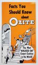 1950s Ozite Carpet Cushion Pad Vintage Advertising Booklet Castle Product