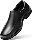 SVNKE Men's Casual Slip-on Loafers Stretch Shoes Square Toe Wedding Dress Shoes Luxury Bussiness Office Shoes, Black, 13