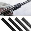 32" Wiper Blades Refill, 4 PCS Universal Frameless Windshield Wiper Replacement Adjustable Size Auto Windscreen Wiper Rubber Strip for Most Cars Buses Lorries Trucks, DIY Accessories for Vehicles