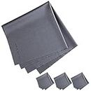 K&F Concept Microfiber Extra Large Gray 4 Pack Washable Cleaning Cloths 16”x16” for TV LCD Screen/Car/Computer Individual Packaged