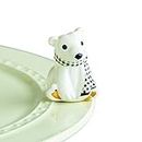 nora fleming Polar Brrr! (Eisbär) - handbemalte Keramik Weihnachtsdeko - Winter Minis für Zuhause und Büro