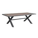 Rivet Conference Table 96" W x 42" D Weathered Oak/Charcoal Painted Steel