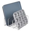 iDesign Classico Kitchen Cookware Organizer For Cutting Boards And Cookie/Baking Sheets, 20.32cm, Chrome