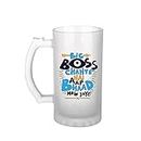 Gen7 Frosted Beer Big Boss Chahte Hai Ki Aap Bhaad Mein Jaaye Printed Beer Mug | (500 ml, Pack of 1) Frosted Beer Glass Mug