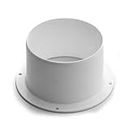 Vent Systems 5" Inch Air Vent Duct Connector Flange Straight Ventilation Pipe Plastic Ducting Connector Plate For Cooling Heating Ventilation System HVAC 5" Inches