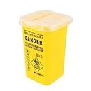 Healifty Sharps Box Tattoo Needles Disposal Container Medical Supplies and Equipment (Yellow)