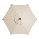 WIEBED 3M/9.84FT Patio Umbrella 6 Ribs Cantilever Replacement Canopy Waterproof Parasol Fabric For Garden, Lawn, Deck, Backyard(Canopy Only) (Color : Off-white, Size : 3M/6ribs)