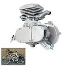Ambienceo Silver Scooter 80cc 2 Stroke Single Cylinder Engine Motor for Motorized Bicycle Bike