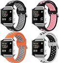 Classicase compatible with Fitbit Blaze Watch Strap, Soft Silicone Replacement Watchband (4-Pack H)