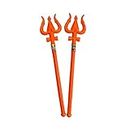 Plastic Shiv Trishul Toy for Kids/Weapon Role Play Toy/Action Figure Toy/Orange Color (52 CM) - Combo