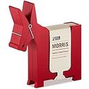 Monkey Business Morris The Donkey: Desktop Memo Holder |Cute Desk Accessories & Office Supplies | Funny Desk Decor & Office Accessories |Desk Supplies: Holders & Dispensers | Sticky Note Holder, Red