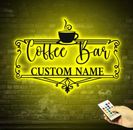 Metal Coffee Wall Art For Home,Personalized Coffee Bar Sign,Custom Kitchen Decor