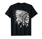 American Motorcycle Skull Native Indian Eagle Chief Vintage Camiseta