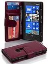 Cadorabo Book Case Works with Nokia Lumia 920 in Bordeaux Purple - with Magnetic Closure and 3 Card Slots - Wallet Etui Cover Pouch PU Leather Flip