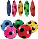 SHATCHI 1pcs-30pcs PVC Inflatable Footballs Outdoor Indoor Beach Ball Games Party Bag Fillers Kids Summer Toys 22cm UnInflated, Assorted, 3pcs