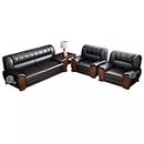 LUKRAIN Furniture Italian Leather Sectional in Caramel 4 Seater Sofa Set for Living Room & Home Color - Black
