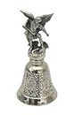Eurofusioni Liturgical Bell - Silver plated Saint Michael the Archangel, Guardian Angel for Protection against demons and evil spirits - H 2,9 in