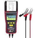 ANCEL BST500 12V/24V 100-2000 CCA Automotive Battery Load Tester, Cranking and Charging System Analyzer Scan Tool with Printer for Heavy Duty Trucks, Cars, Motorcycles and More (Black and Red)