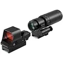 Feyachi M37 1.5X - 5X Red Dot Magnifier with RS-30 Reflex Sight Combo Kit, Multiple Reticle System Red Dot Sight & Magnifier Built-in Flip Mount Combo