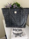 $650 MCM Black  Medium Tote Bag MWPAATN03 Dust Bag Included