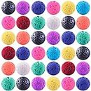 Color Lava Stone Beads Mixed Box Kit 200pcs 8mm Round Loose Chakra Rock Beads Random Color for Essential Oil Yoga Diffuser Bracelet Necklace Jewelry Making (Color Lava Stone Beads Mix Kit)
