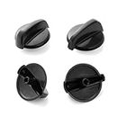 WB03X24084 WB03K10216 Stove Knobs Replacement GE Gas Stove Knobs Range Parts, KIP 5F30 Knobs Replacement GE Gas Stove Top Knobs Black Plastic Cooktop Oven Control Burner for GE Range Knobs 4 Pcs