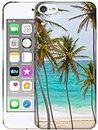 Glisten - iPod Touch 7th / 6th / 5th Generation Case - Tropical Palm Tree on Beach Printed Cute Slim Plastic Hard Protective Designer Back Case/Cover for iPod Touch 7 /iPod Touch 6/ iPod Touch 5
