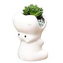 MONMOB Succulent Pot Planters Outdoor Decor Outdoor Planter Plants Patio Balcony Yard Lawn Ornament Home Office Room Decor Gardening Gifts (5" Hippo)